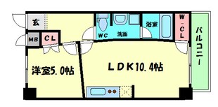 阿波座駅 徒歩7分 3階の物件間取画像